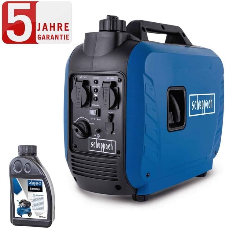 Scheppach Inverter Stromerzeuger SG2500i Generator Notstromaggregat 2000W + Öl