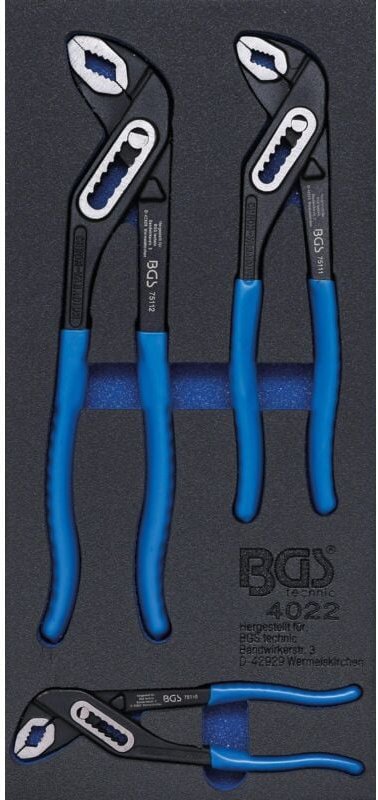 Werkstattwageneinlage 1/3: Wasserpumpenzangen 3-tlg.