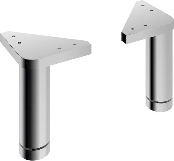 Thumbnail - Lomadox - Fuß Set (2Stk.) rund für Badmöbel QUEBEC-66 in chrom Glanz, b/h/t: ca. 14/10/12 cm