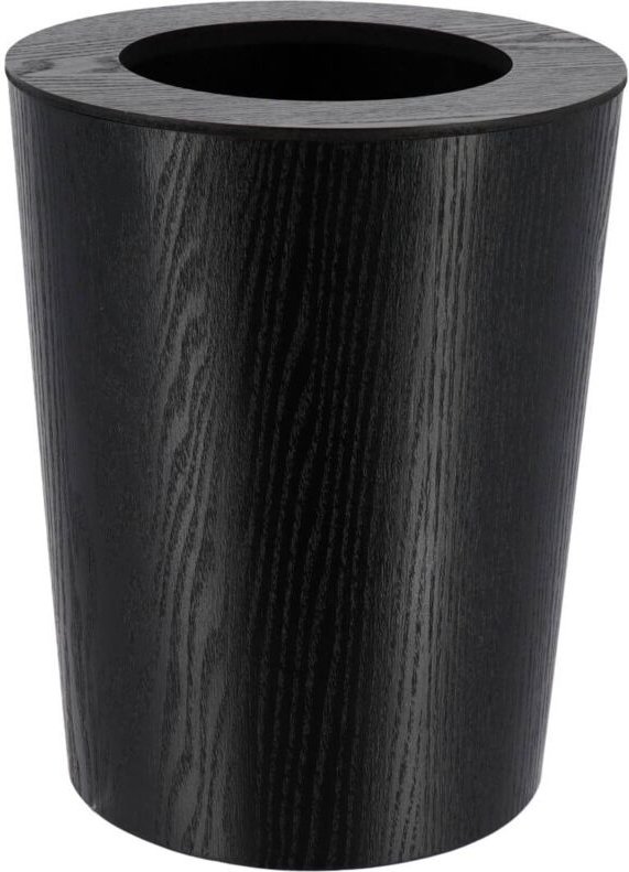 Tendance - Mülleimer aus holz in eichenoptik 9l - schwarz
