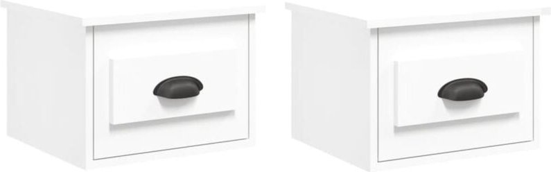 Wand-Nachttische 2 Stk. Weiß 41,5x36x28 cm Vidaxl