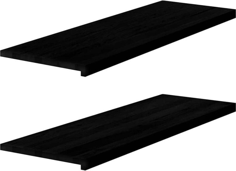 Vidaxl - Fensterbänke 2 Stk. Dunkelbraun 120x40x2 cm Massivholz Eiche