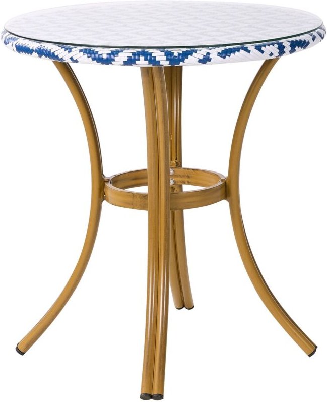 Outdoor Bistrotisch RIFREDDO 70 cm 70 cm Glas Blau