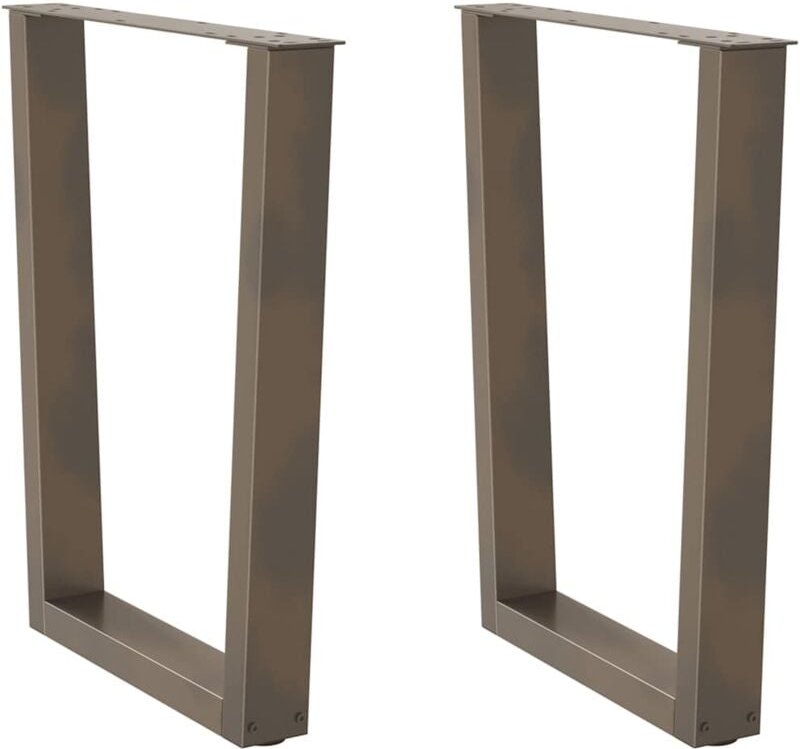 Esstischbeine V-Form 2 Stück Naturstahl 60x(72-73,3) cm Stahl Vidaxl