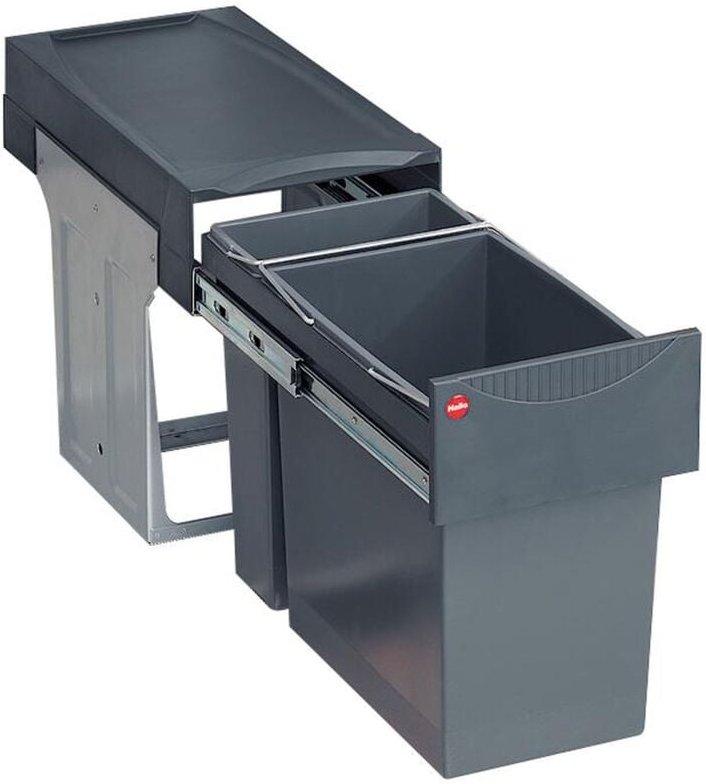 Thumbnail - Hailo - Mülleimer Küche, Einbau ab 30cm Schrank, Trennsystem 2 Fächer