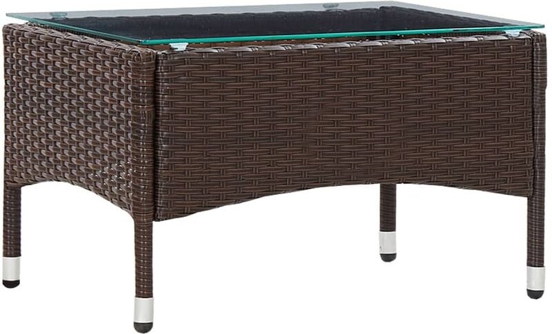 Couchtisch Braun 60x40x36 cm Poly Rattan Vidaxl