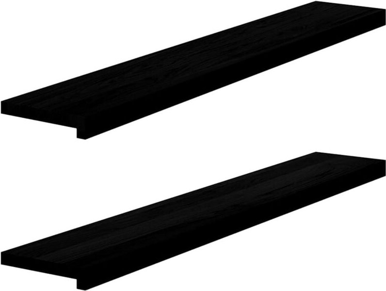 Vidaxl - Fensterbänke 2 Stk. Dunkelbraun 120x20x2 cm Massivholz Eiche