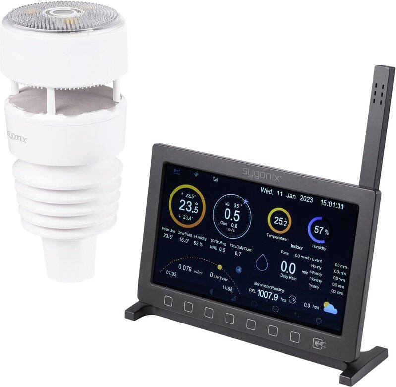 Thumbnail - Sygonix SY-5479628 WLAN-Wetterstation Vorhersage für 2 Tage Anzahl Sensoren max. 8 St.