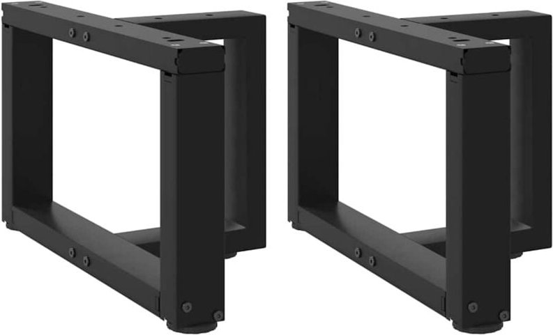 Couchtischbeine T-Form 2 Stk. Schwarz 50x25x(30-31) cm Stahl Vidaxl