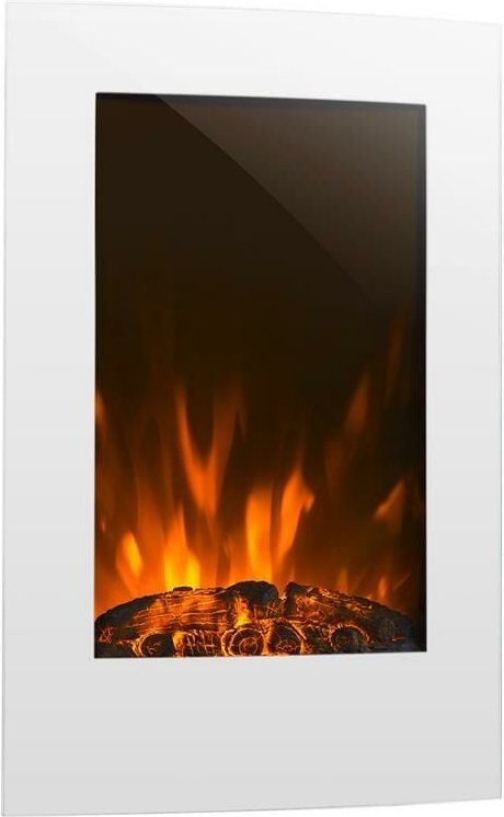 Lausanne vertical Elektrischer Kamin 2000W Wochentimer weiß