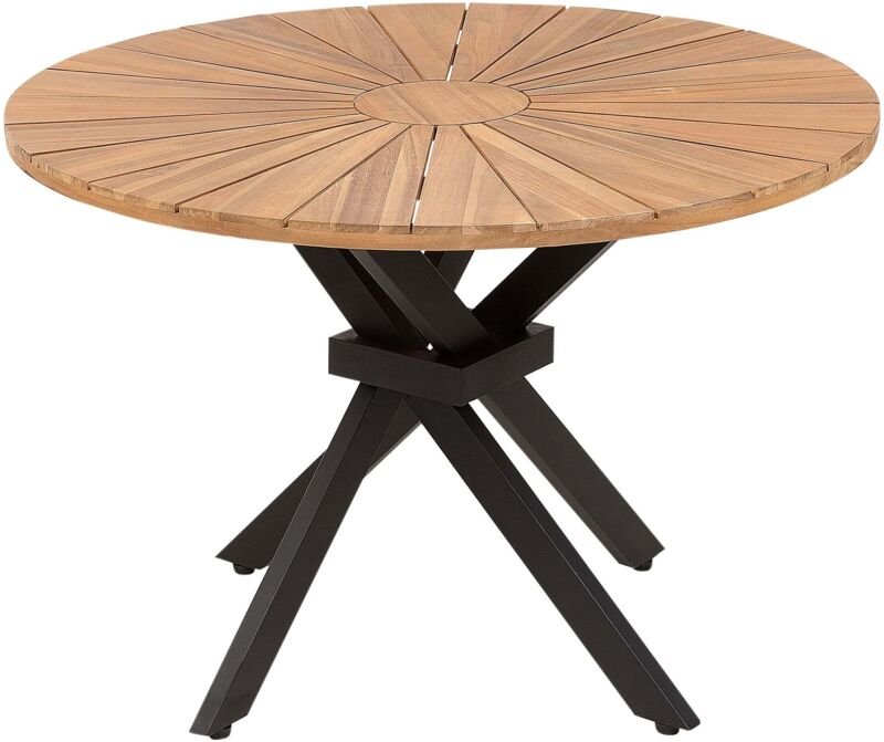 Gartentisch CISSONE 110 cm 110 cm Akazienholz Braun