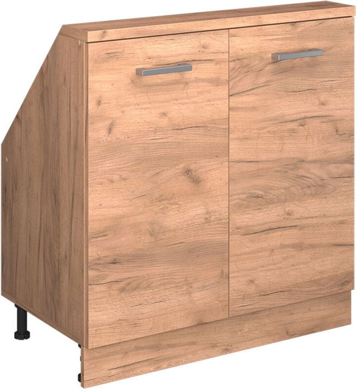 Dachschrägenschrank Rion, Goldkraft Eiche, mit 2 Türen, Vicco