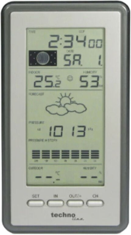 Thumbnail - Techno Line WS 9040 Funk-Wetterstation Anzahl Sensoren max. 3
