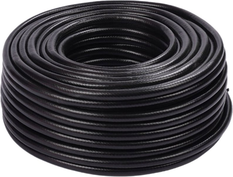 Relaxdays Gartenschlauch, 100 m, universeller Wasserschlauch 1/2", UV- & wetterfest, Gewebeschlauch Garten, PP, schwarz