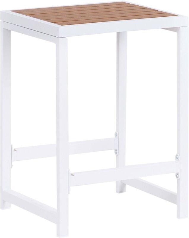 Gartenstuhl AVETRANA Metall Braun / Weiß