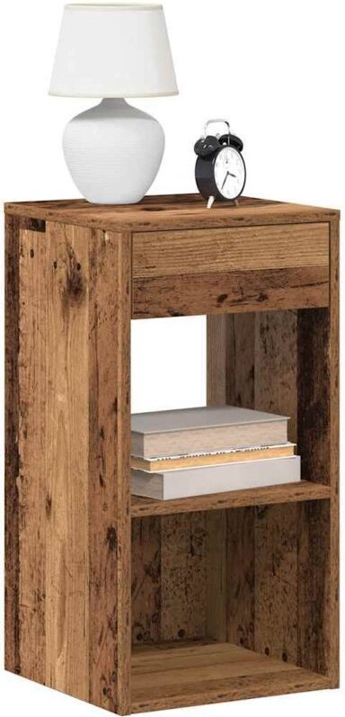 Vidaxl - Nachttische mit Schubladen 2 Stk. Altholz-Optik 35x34x66,5 cm