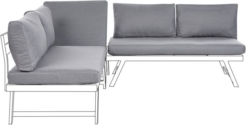 Outdoor Kissenbezug Set COCCORINO Dunkelgrau