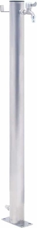 Wassersäule für den Garten 60 cm Edelstahl Rund Vidaxl