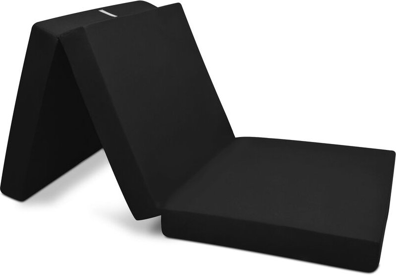 Beautissu Campix KlappmatratzeSchwarz, 190x60x7 cm