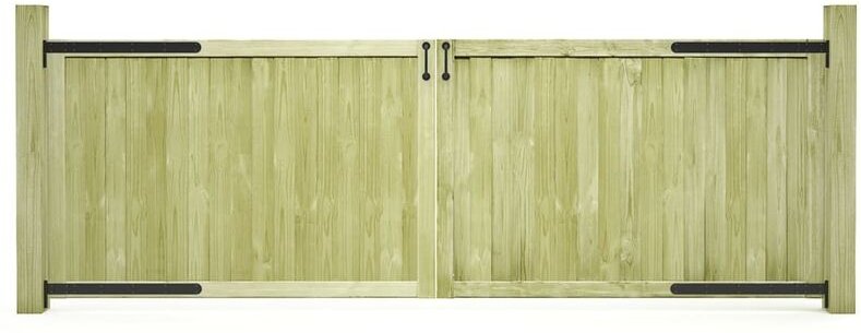 Gartentore 2 Stk. 300 x 100 cm Imprägniertes Kiefernholz vidaXL