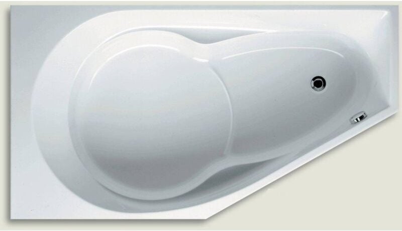 Riho - Yukon Eck-Badewanne, Einbau, 1-Sitzer, 160x90x48cm, 175
