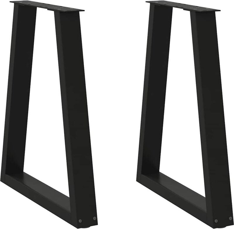 Couchtischbeine V-Form 2 Stk. Schwarz 50x(72-73) cm Stahl - Vidaxl