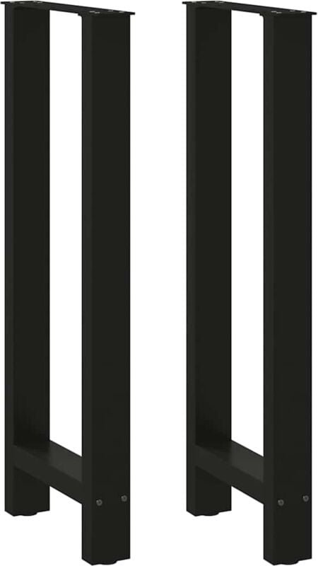 Bartischbeine Schwarz 2 Stk. 40x(100-101) cm Stahl vidaXL
