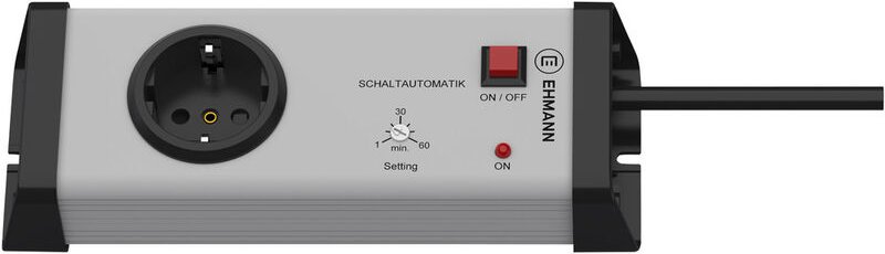 0217c01012a01 Steckdosenleiste mit Schaltuhr 1fach Grau, Schwarz Schutzkontakt 1 St. - Ehmann
