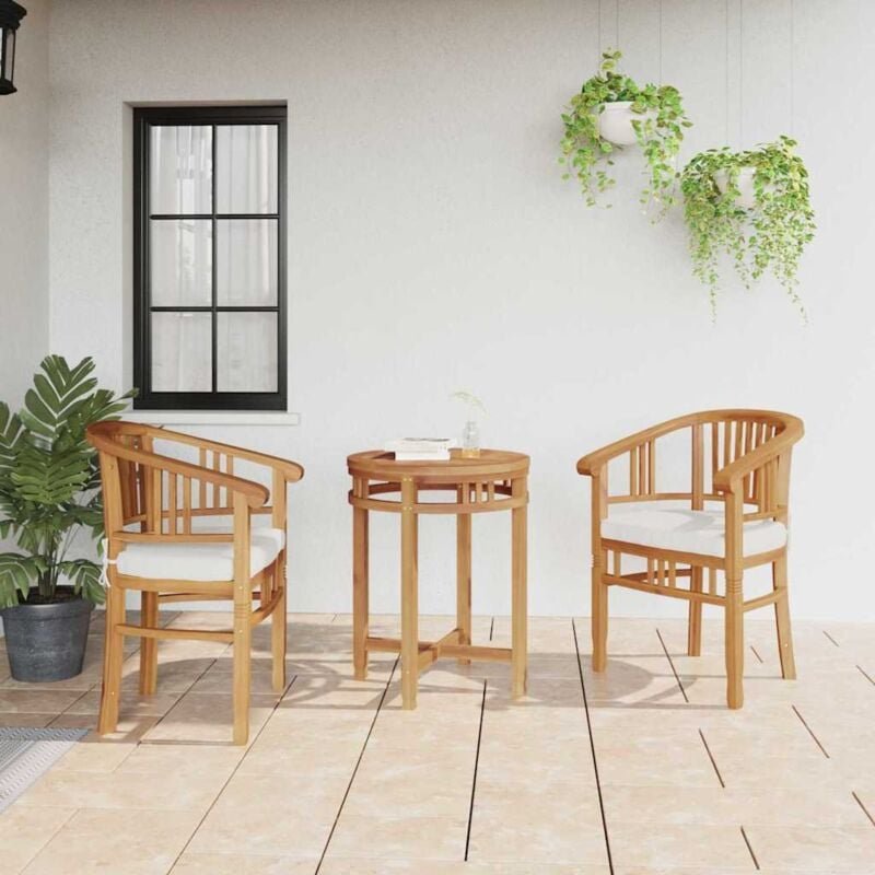 Vidaxl - Gartenstühle 2 pcs Braun 63 x 58 x 89 cm Teak-Massivholz