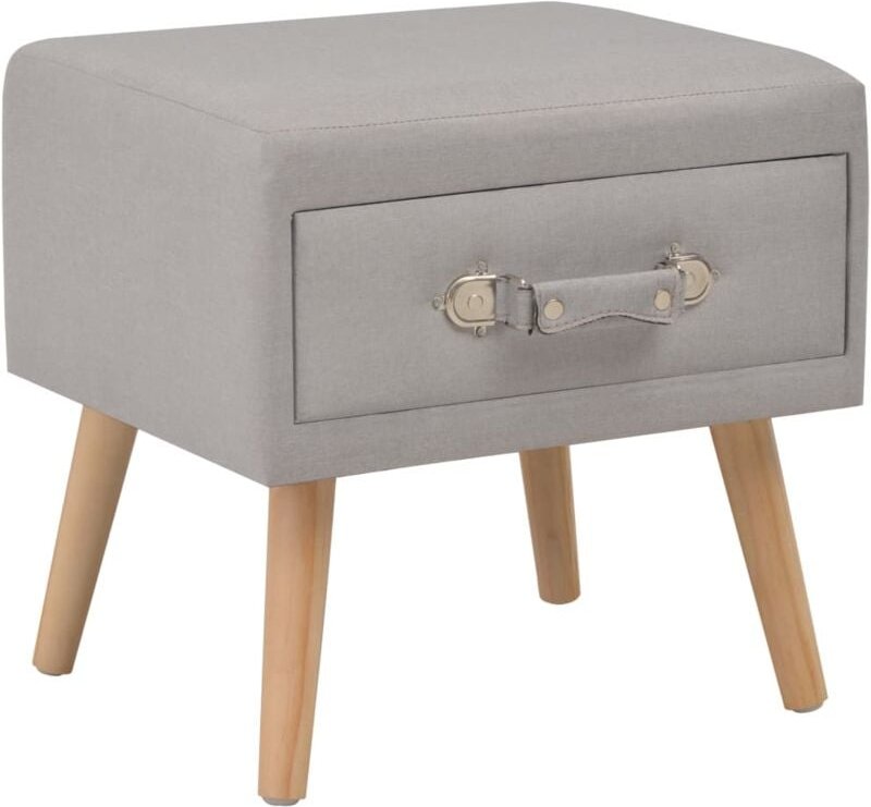 Thumbnail - Nachttisch Grau 40x35x40 Stoff Vidaxl
