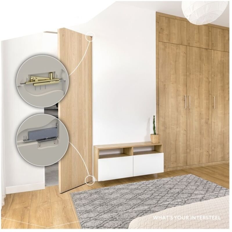 Intersteel - Drehtürscharniere für Pendeltüren Abdeckkappen Edelstahl