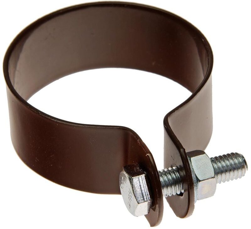 Haga - 10 Stück Strebenschellen rund ø 5cm Befestigungsschelle für Zaunbau in braun