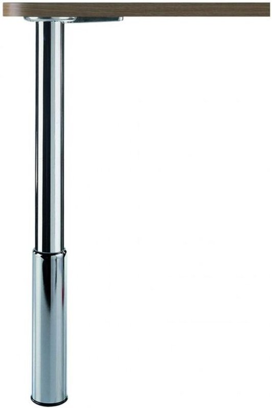 Tischbein Studio (79,5-97,5cm), Stützfuß höhenverstellbar, max 150kg - Chrom matt