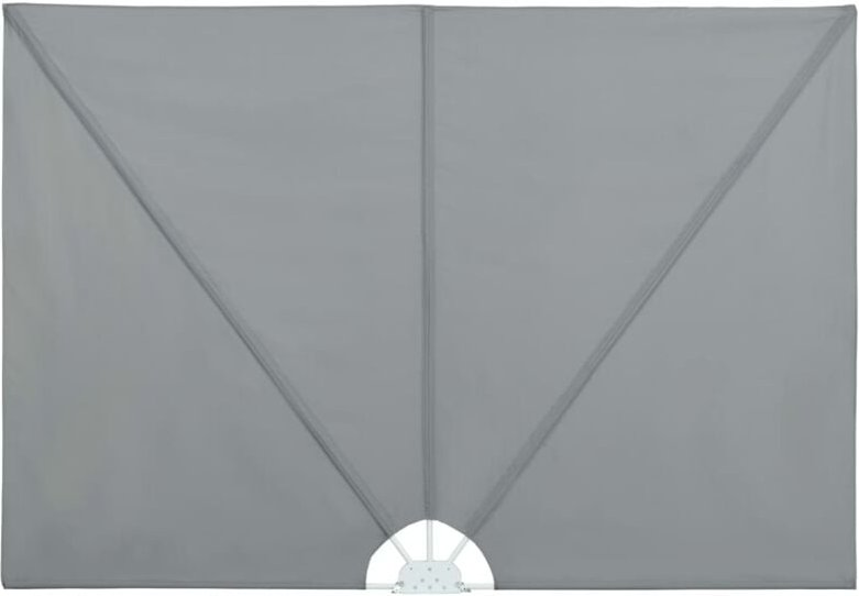 Faltbarer Terrassen-Seitenfächer Grau 240 × 160 cm vidaXL