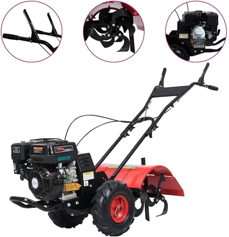 Vidaxl - Benzin-Gartenfräse 6,5 ps 196 cm³