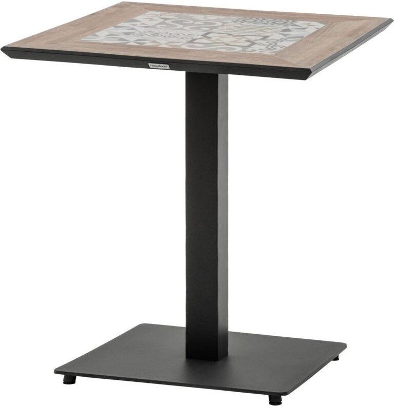 Hesperide - Bistro-Gartentisch Lambada Keramik & Graphit 2-Sitzer aus Stahl und Keramik - Hespéride