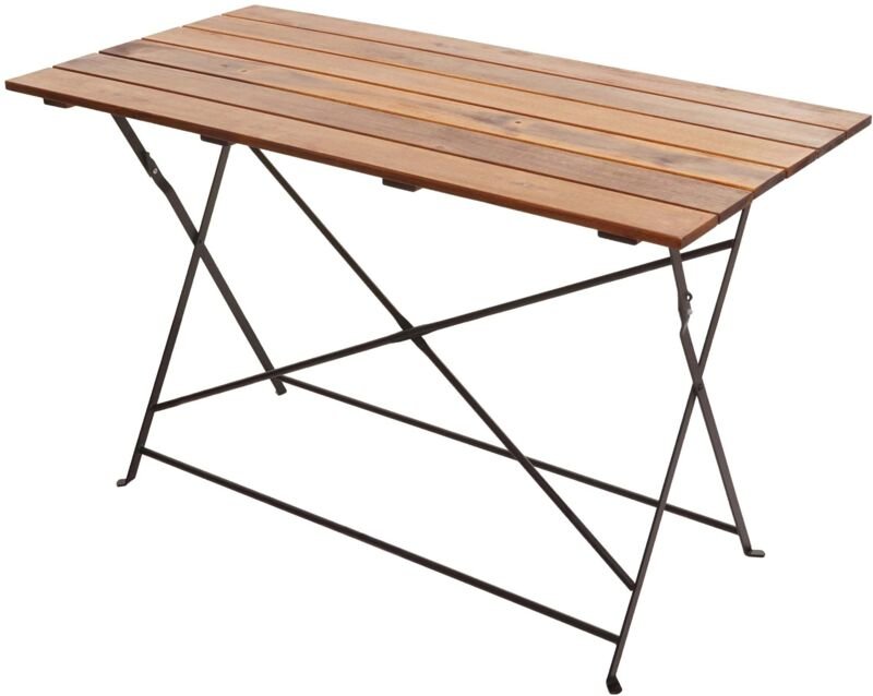 HHG - Biergartentisch 438, Klapptisch Gartentisch, Gastronomie-Qualität Akazie MVG-zertifiziert 120x60cm braun