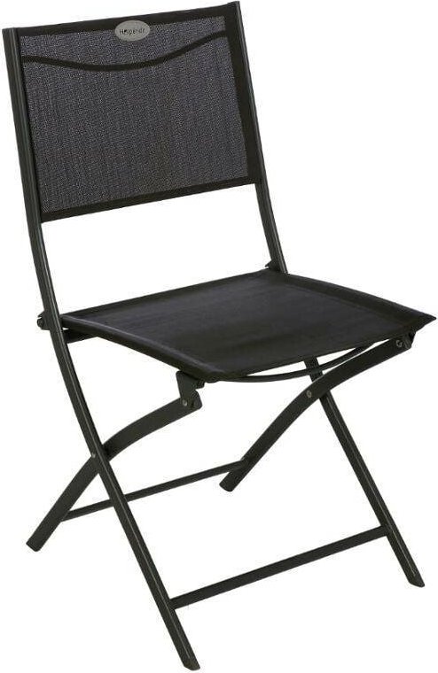 Hesperide - 4er-Set klappbare Gartenstühle Modula in Anthrazit- und Graphitgrau - Hespéride
