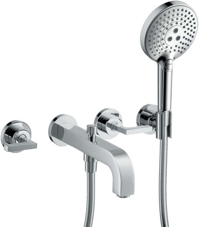 hansgrohe AXOR Citterio 3-Loch Wannenarmatur mit Hebelgriffen,