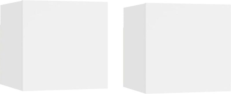 Nachttische 2 Stk. Weiß 30,5x30x30 cm Holzwerkstoff Vidaxl