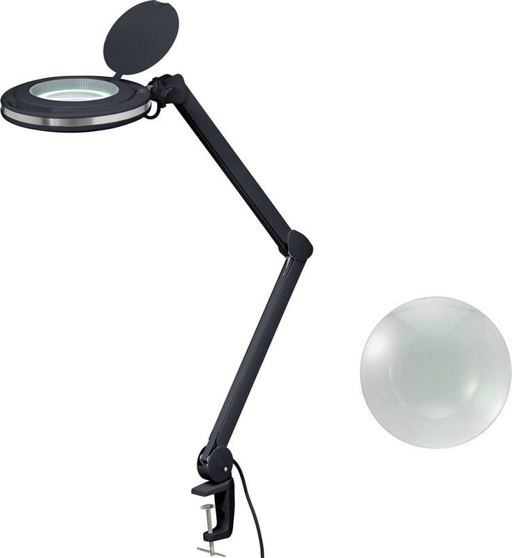 Toolcraft - 2178611 LED-Lupenleuchte Schwarz 5' 127 mm mit Klemmhalterung 8D 1.75x