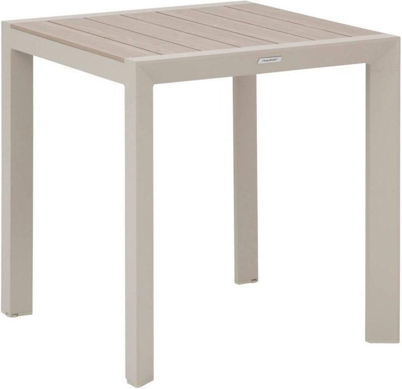 Gartentisch Evasion Holzoptik Leinen & Ton 2-Sitzer lates aus Aluminium - Hespéride