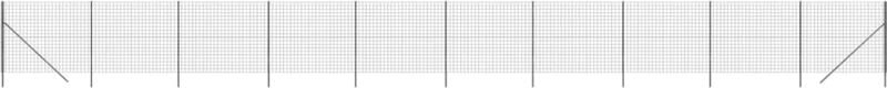 Maschendrahtzaun Anthrazit 1,8x25 m Verzinkter Stahl - Vidaxl