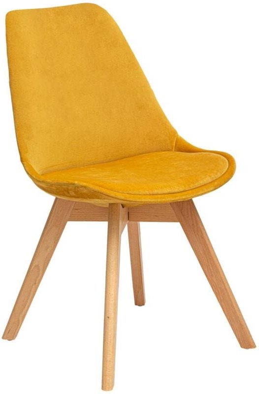 Stuhl Baya - ockergelb - Samt Atmosphera créateur d'intérieur