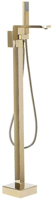 Beliani - Armatur Bodenarmatur kantig Freistehend Messing Kunststoff Gold Elegant Stilvoll Futuristisch Ästhetisch Dauer...