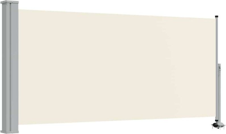 Ausziehbare Seitenmarkise 120x300 cm Creme - Vidaxl