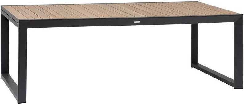 Ausziehbarer Garten-Tisch Corvo Akazie & Graphit - 12 Sitze - Aluminium mit Epoxidharzbehandlung, fsc® - Hespéride