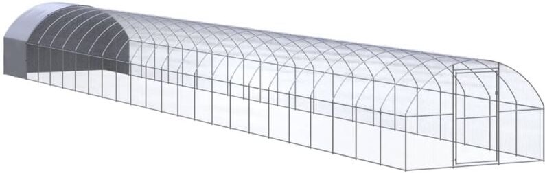 Outdoor-Hühnerstall 3x24x2 m Verzinkter Stahl Vidaxl