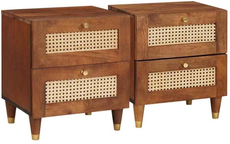 Nachttische mit Schubladen 2 pcs 40 x 33.5 x 46 cm vidaXL