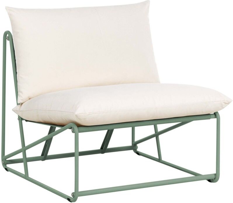 Stuhl mit Sitzkissen PICO Metall Grün